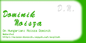 dominik moisza business card